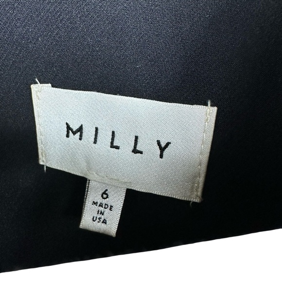 Milly Nicole Black Fringe Sleeve Elegant Party Evening Midi Shift Tunic Size 6 - Picture 7 of 14